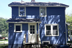 wood siding after painting