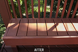 Deck cleaning and refinishing after