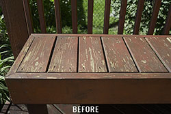 Deck cleaning and refinishing before