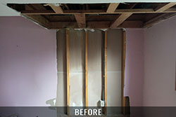 Drywall repair before